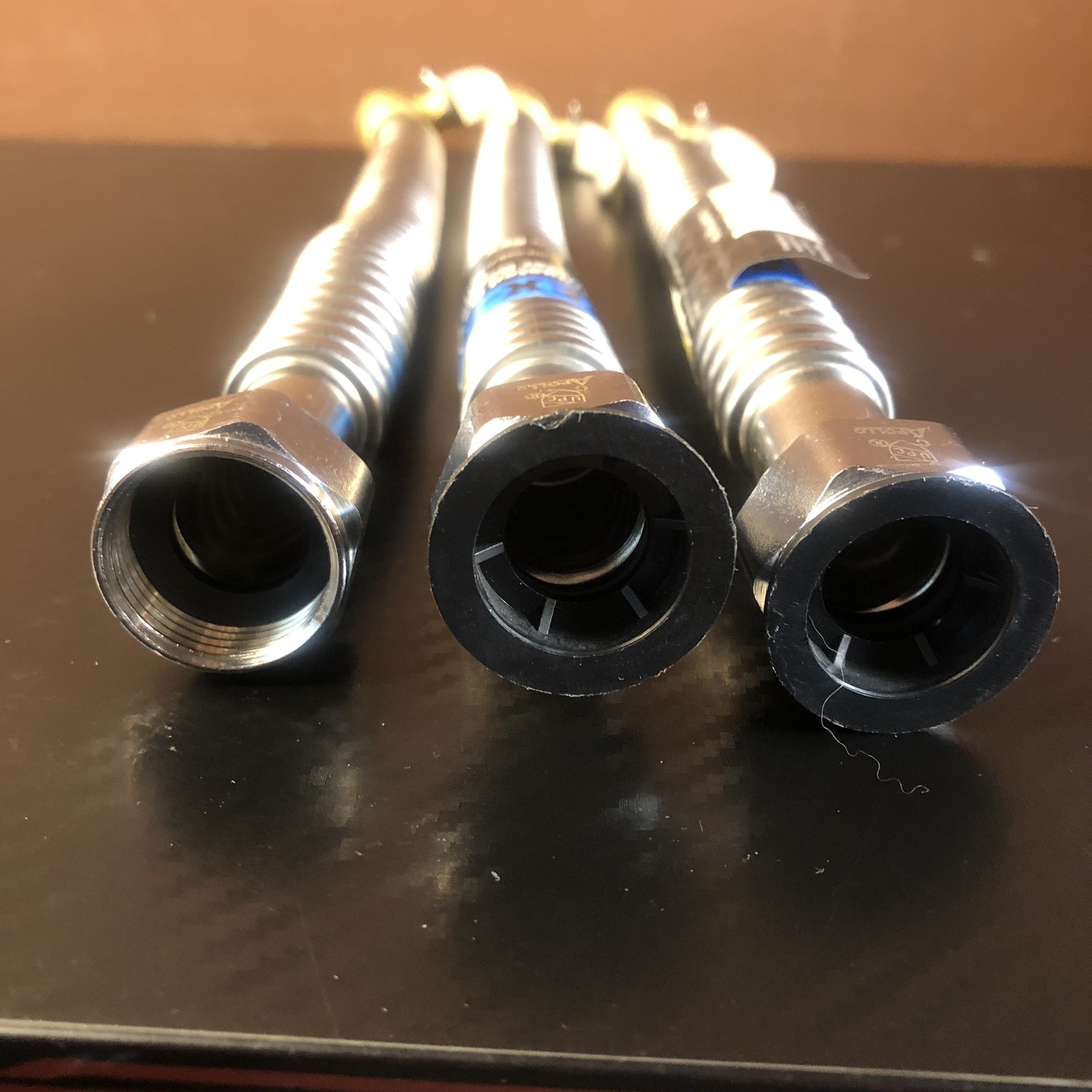 (3) Apollo PEX-A 3/4″ x 18″ Corrugated SS Water Heater Connector w/ Ball Valve