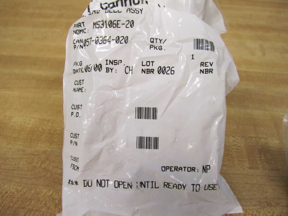 ITT Cannon Electric MS3106E-20 End Ball Assembly MS3106E20 #MS3106F20-29S