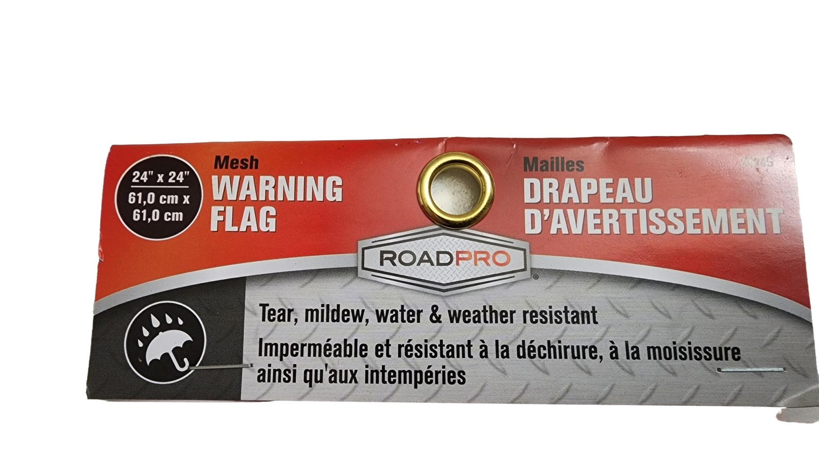 4 Lot RoadPro 2424G Red 24 inch x 24 inch Mesh Warning Flag with Grommets