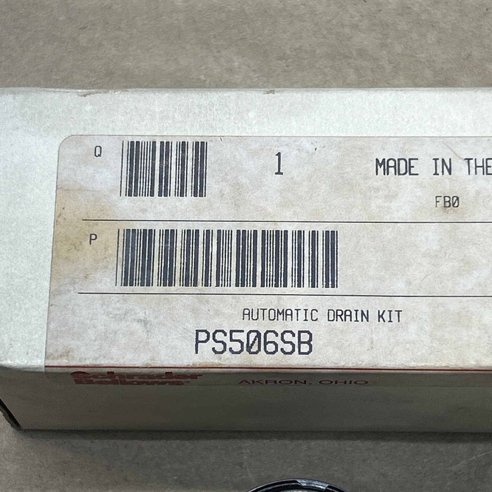 NEW SCHRADER BELLOWS PS506SB AUTOMATIC DRAIN KIT FAST SHIPPING! + WARRANTY