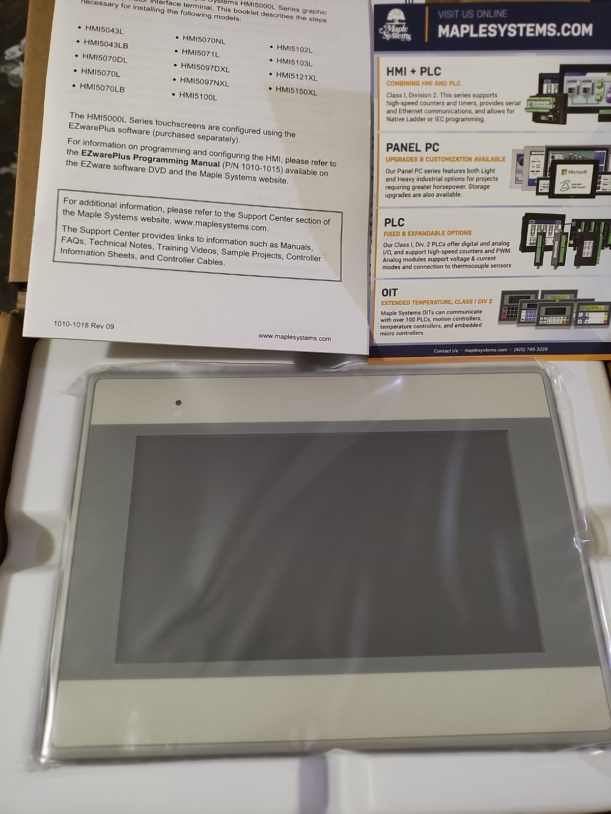 MAPLE SYSTEMS HMI5070DL HMI