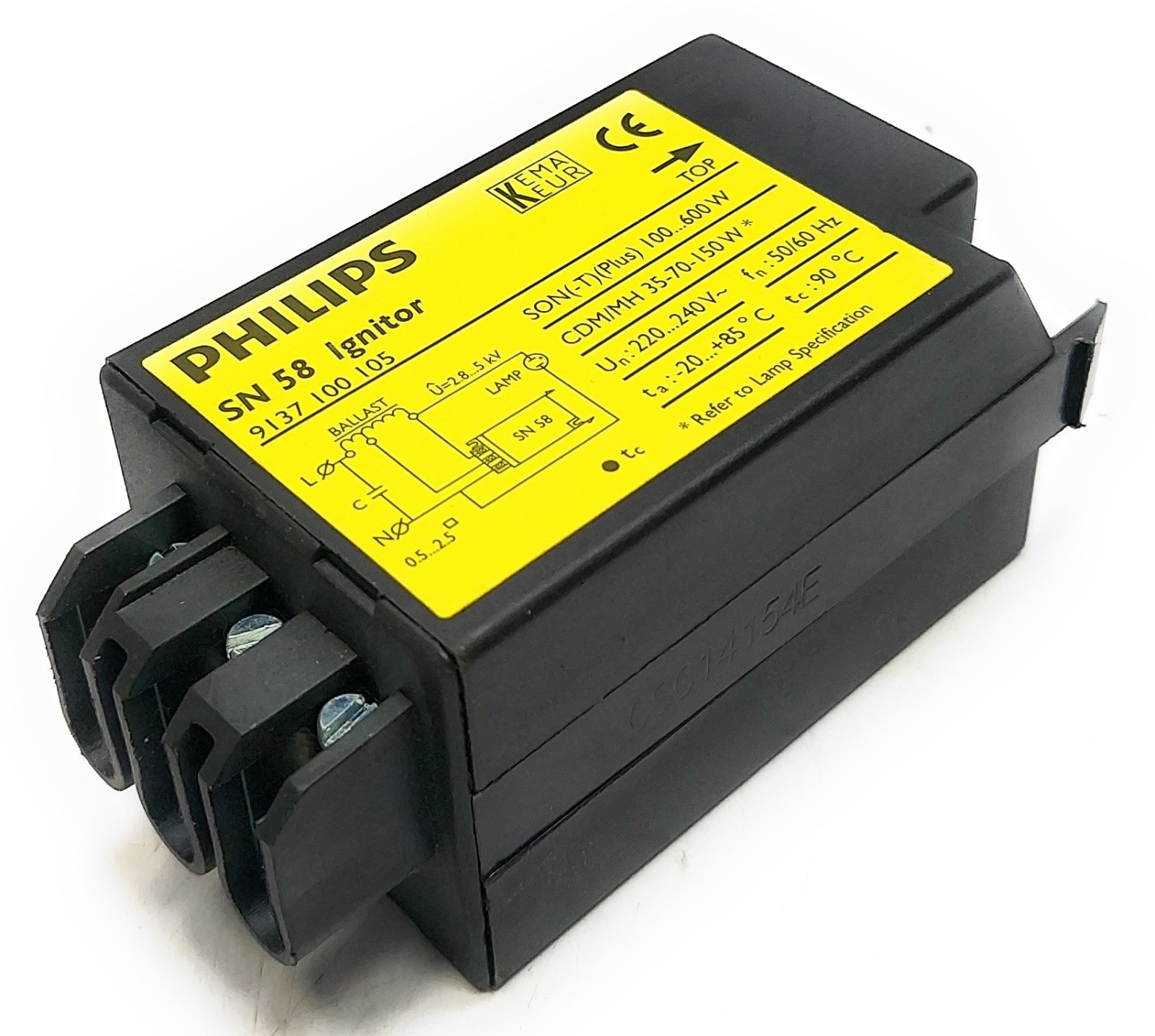 PHILIPS SN 58 Ignitor Starter for HID Lamps 220-240V 50/60Hz 9137 100 105