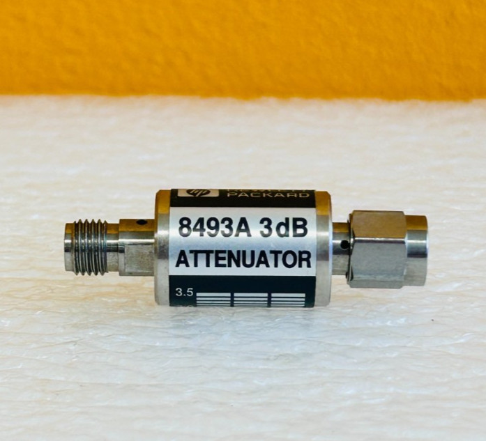 HP Keysight 8493A-003 12.4 GHz, 3 dB, 2W, SMA (M-F) Coaxial Attenuator. Tested!