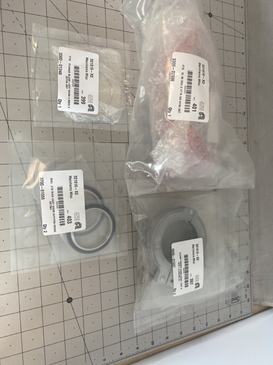Applied Materials Kit, Centura Chamber Through the Floor Vacuum Copnn0240-75106
