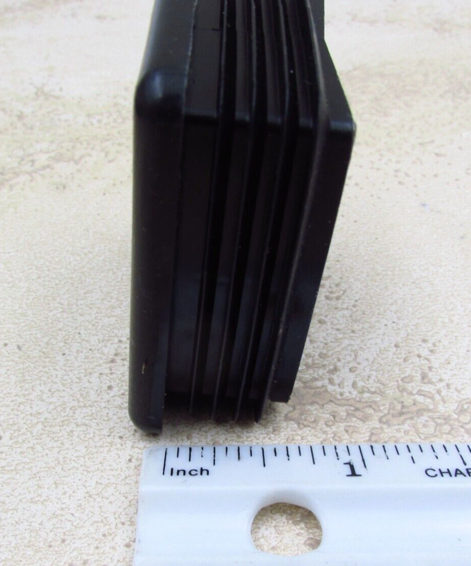 QTY 4 Black 2″ Inch, 10-14 Gauge Square Tube End Cap Plastic Insert Plugs