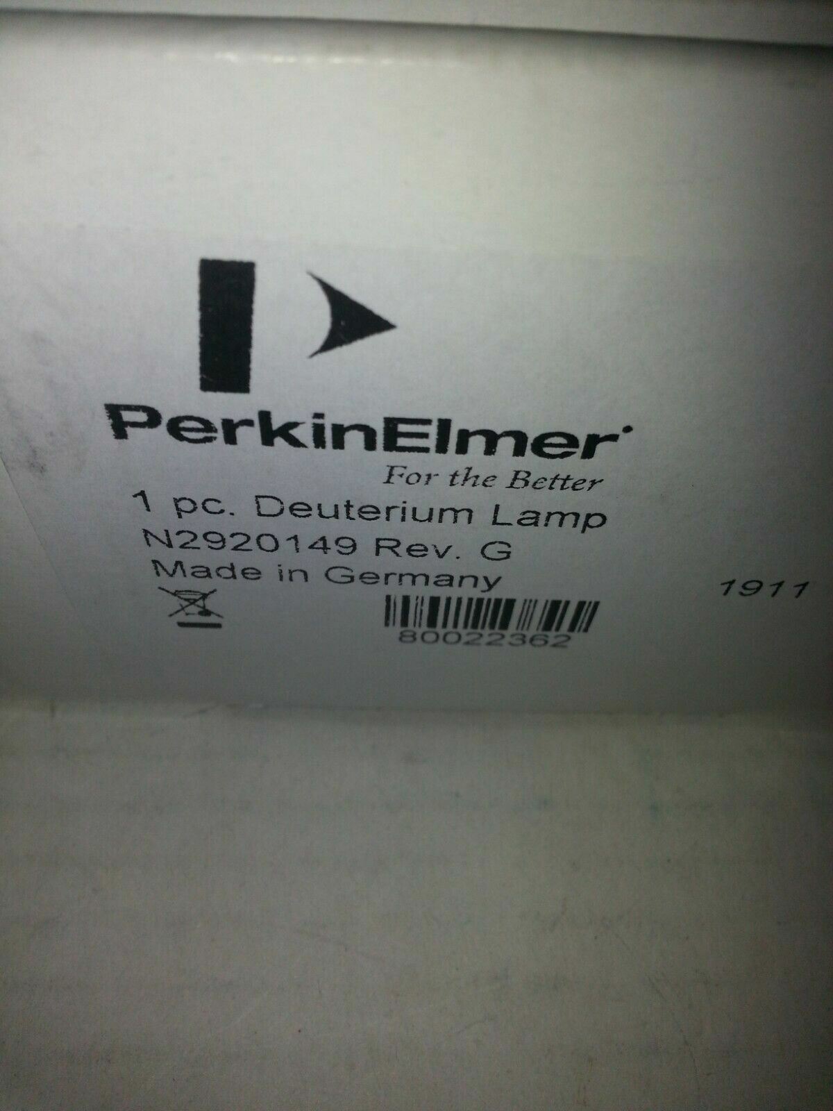 PERKIN ELMER DEUTERIUM LAMP N2920149 G 1911 N2920769