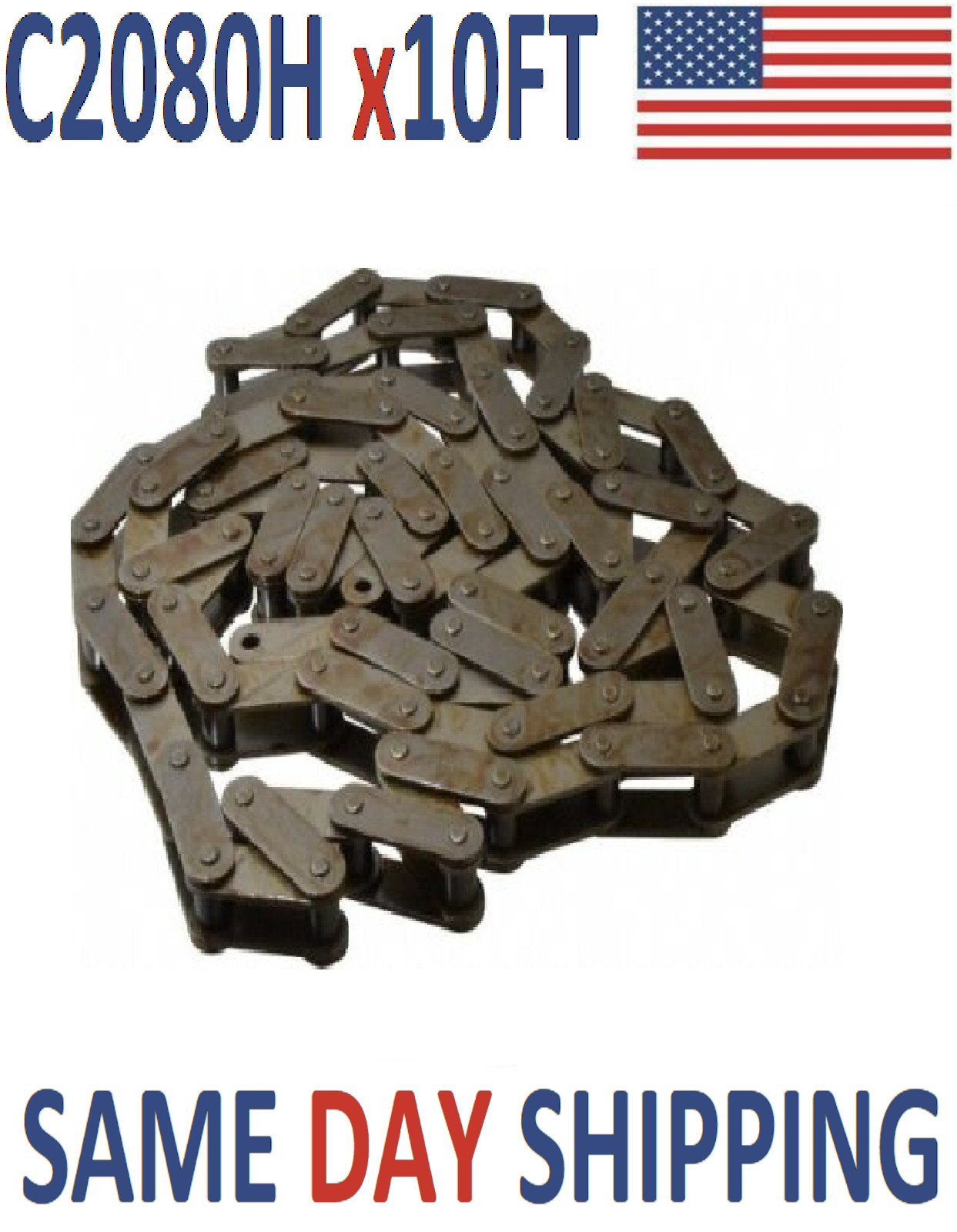 C2080H Heavy Duty Conveyor Roller Chain 10 FT Feet With Master Connecting Link