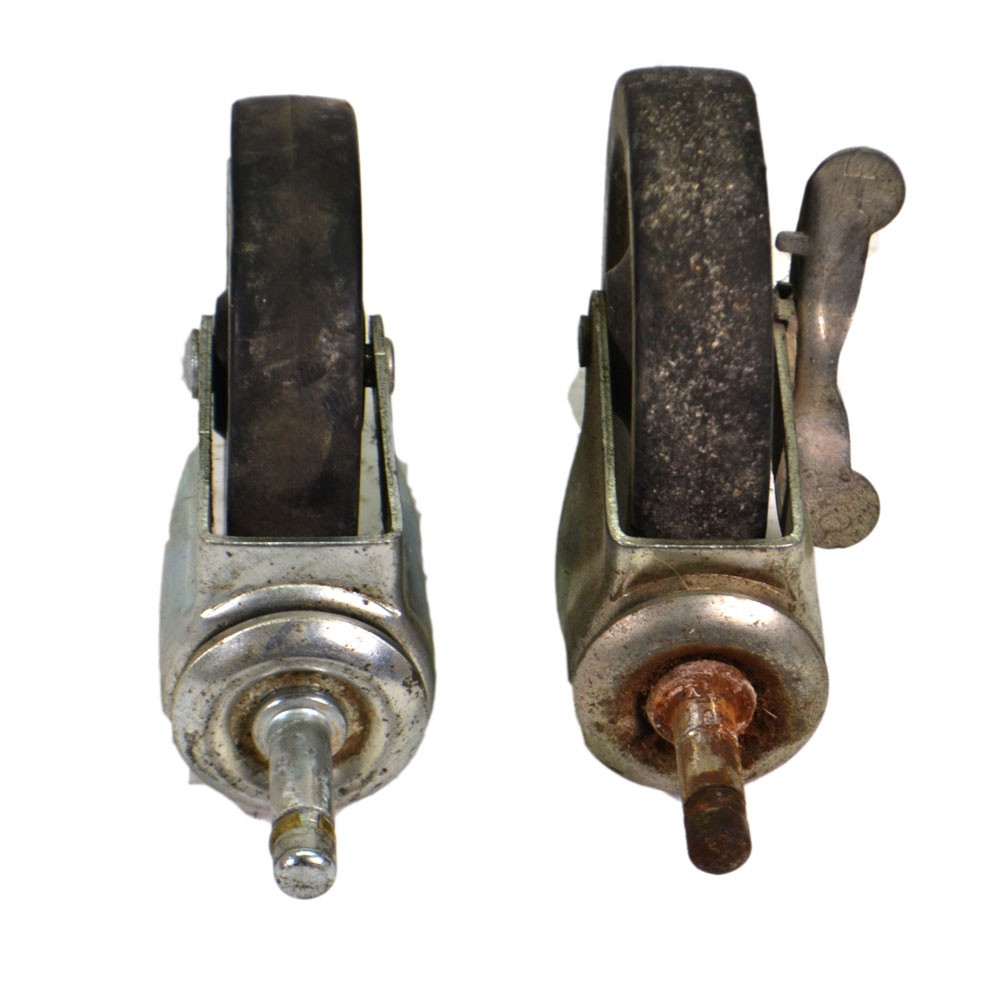 (Lot of 4) Faultless Rolling Cart Swivel 4″ x 1 Locking Industrial Caster Wheels