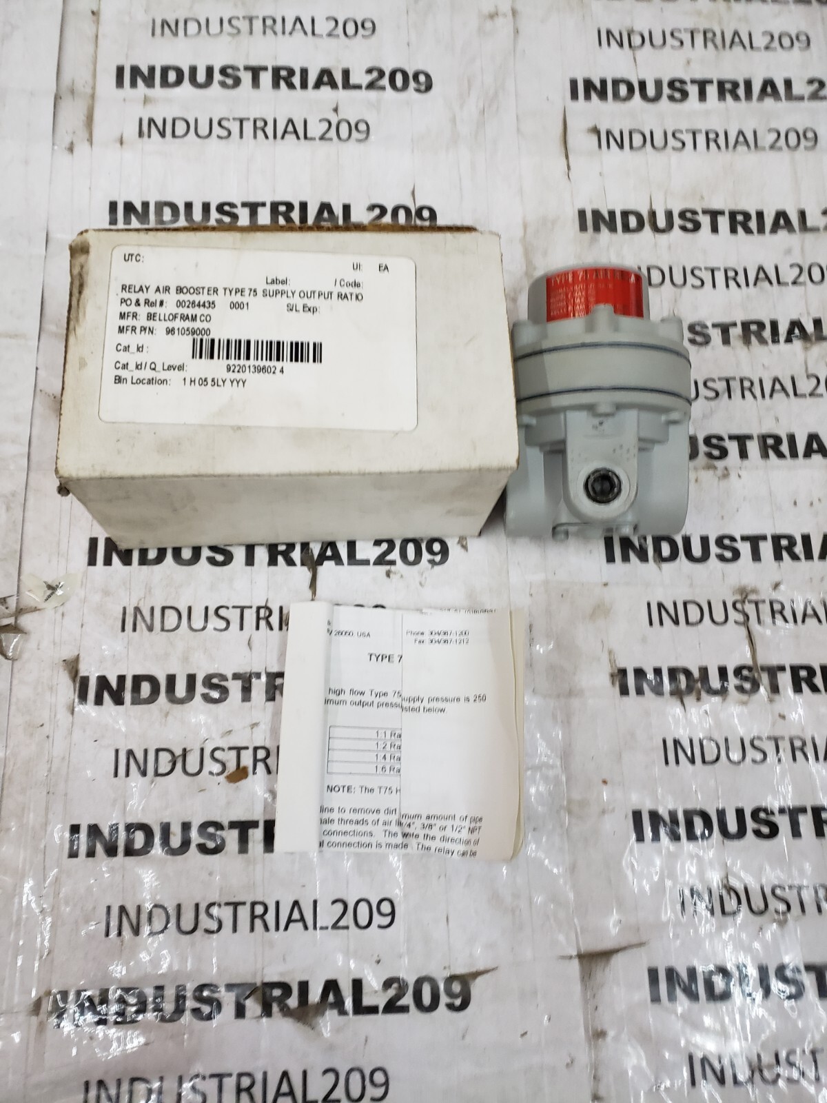 BELLOFRAM TYPE 75 RELAY AIR BOOSTER