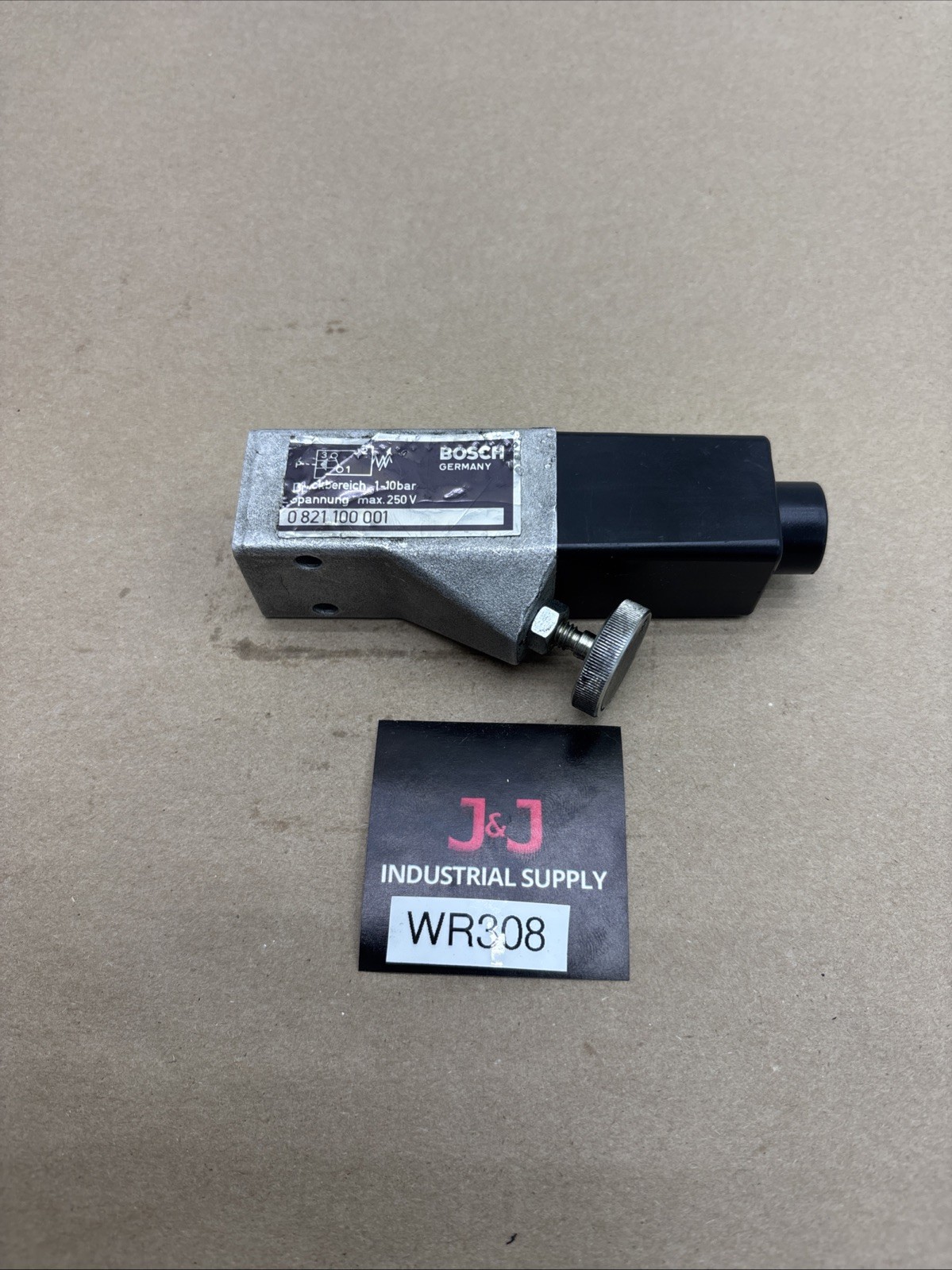 Used BOSCH 0-821-100-001 PRESSURE SWITCH 1-10 BAR, 250V