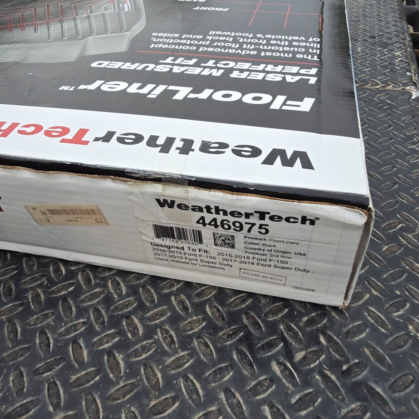 WeatherTech 446975 FloorLiner Mat 2nd Row 15-24 Ford F150 Super Duty