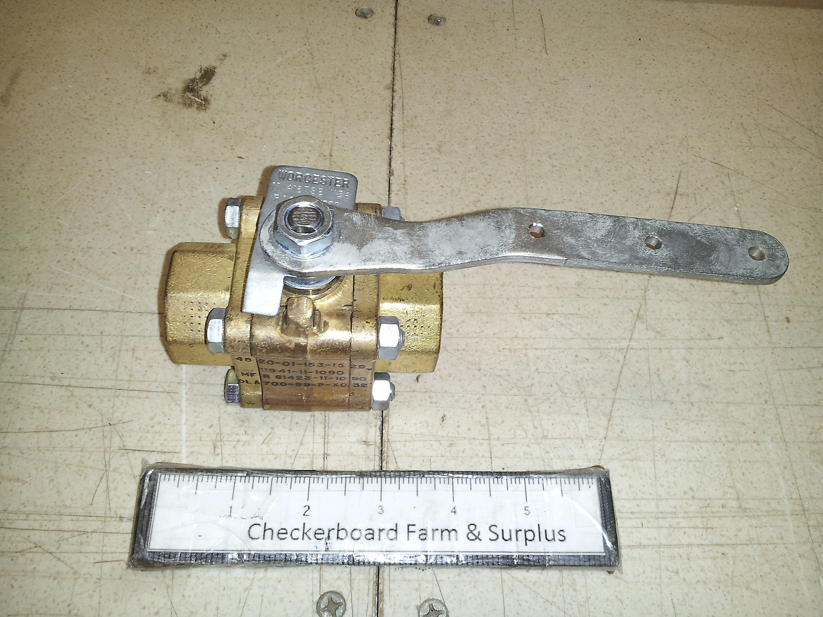 NOS Worcester 1″ Brass Ball Valve 416-TSE-V36 R16CWP1000 23-388 4820011531529