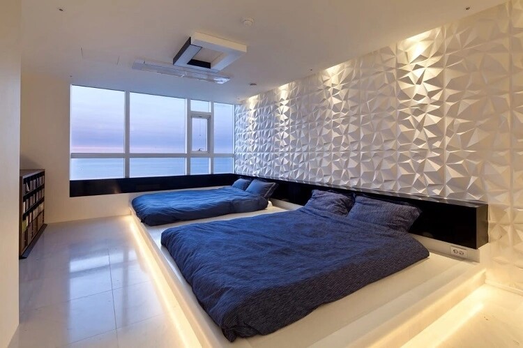 3D 12Pcs Wall Panels PVC Geometric Brick Art Design DIY 11.8″x11.8″ Wallpaper