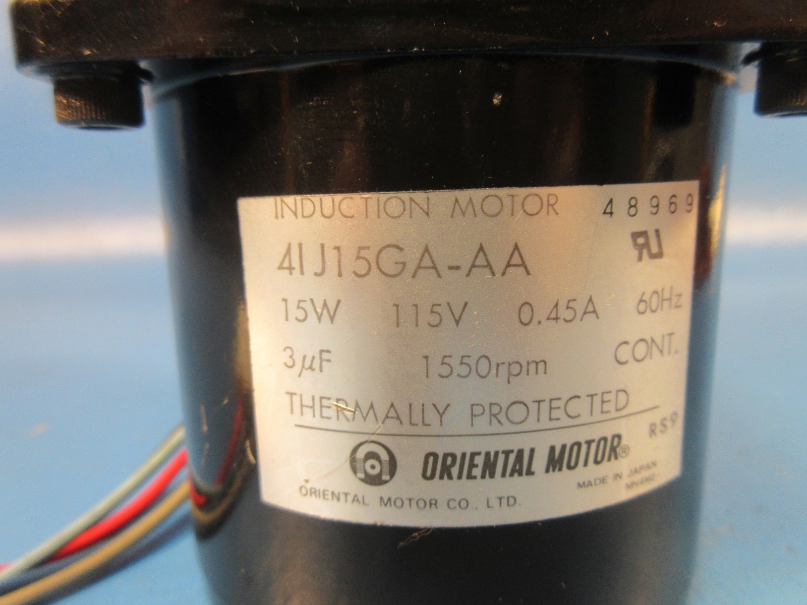 USED Oriental Motor 4IJ15GA-AA, 115V Induction Motor w 4GA100LA Gearhead