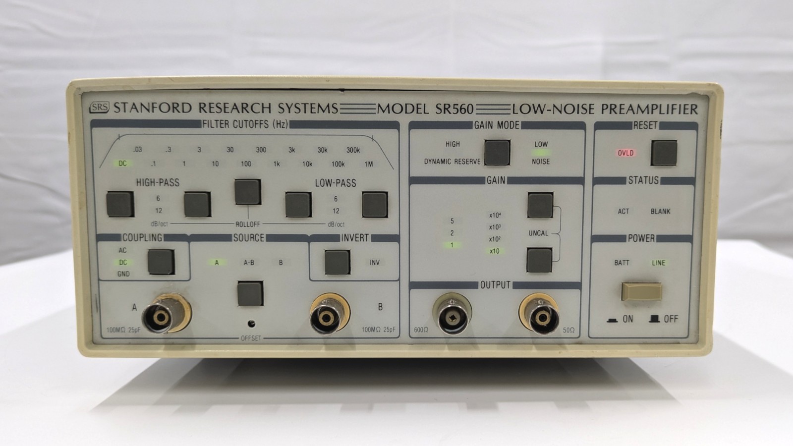 SR560 [Operation Tested] Low Noise Voltage Preamplifier SRS S/N:01341