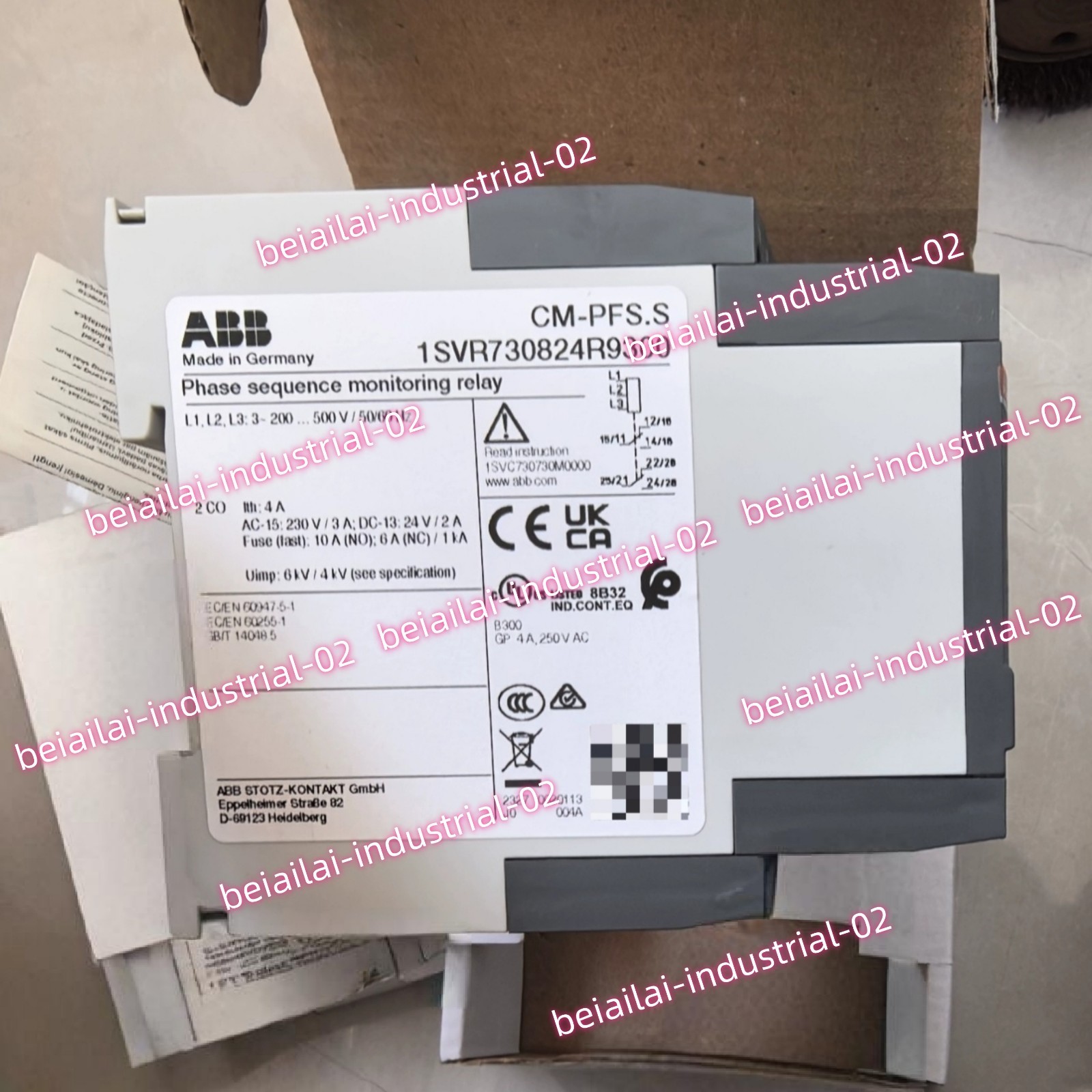 ABB Three-Phase Phase Sequence Relay CM-PFS.S#1pcs new in box