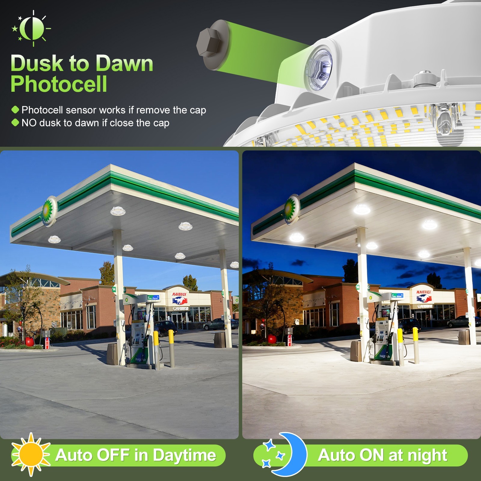 100W LED Canopy Light Commercial Gas Station Light IP65 13,500LM 4500/5000/5700K