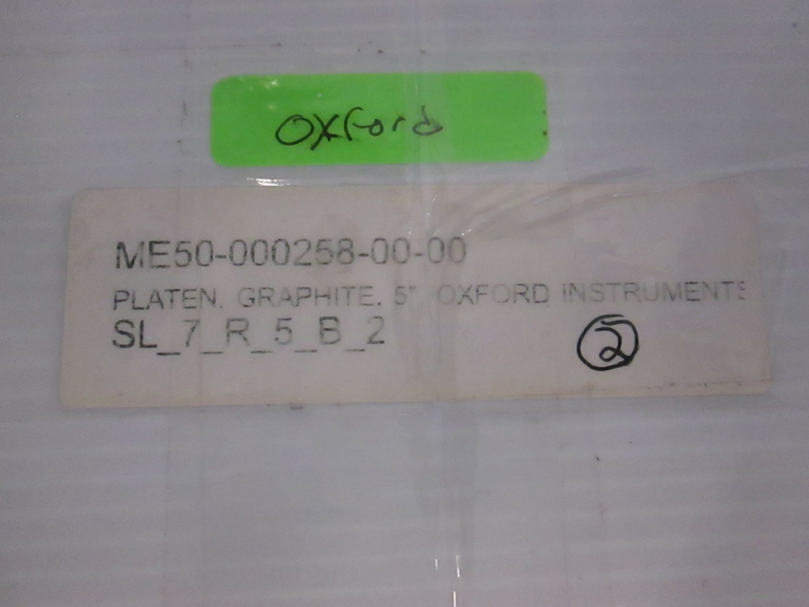 Oxford Instruments, Graphite, Platen, 5″, ME50-000258-00-00, New, Lot of 2