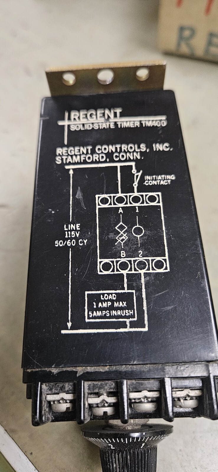 REGENT TM400 SOLID STATE TIMER 115V 50/60CY 1AMP RANGE 5SEC