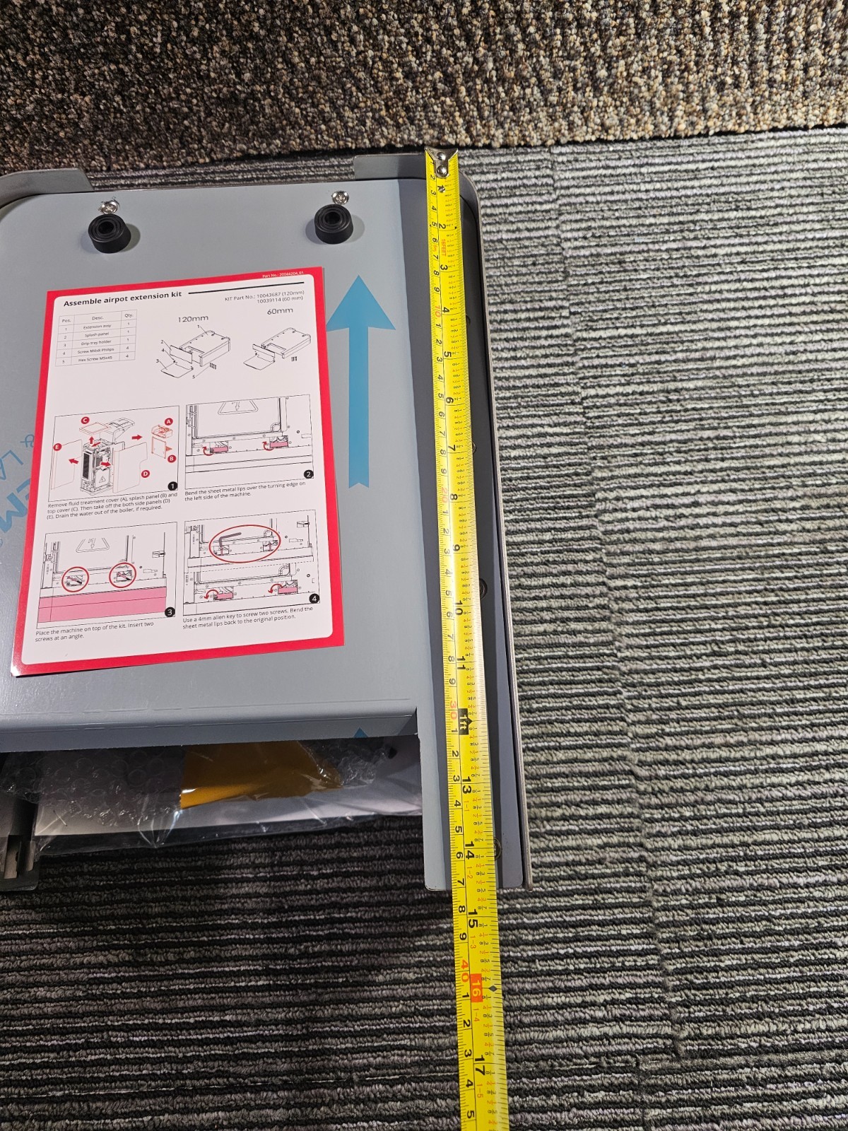 Airpot Extension Replacement 10043687 120mm *PICTURED ITEM ONLY*