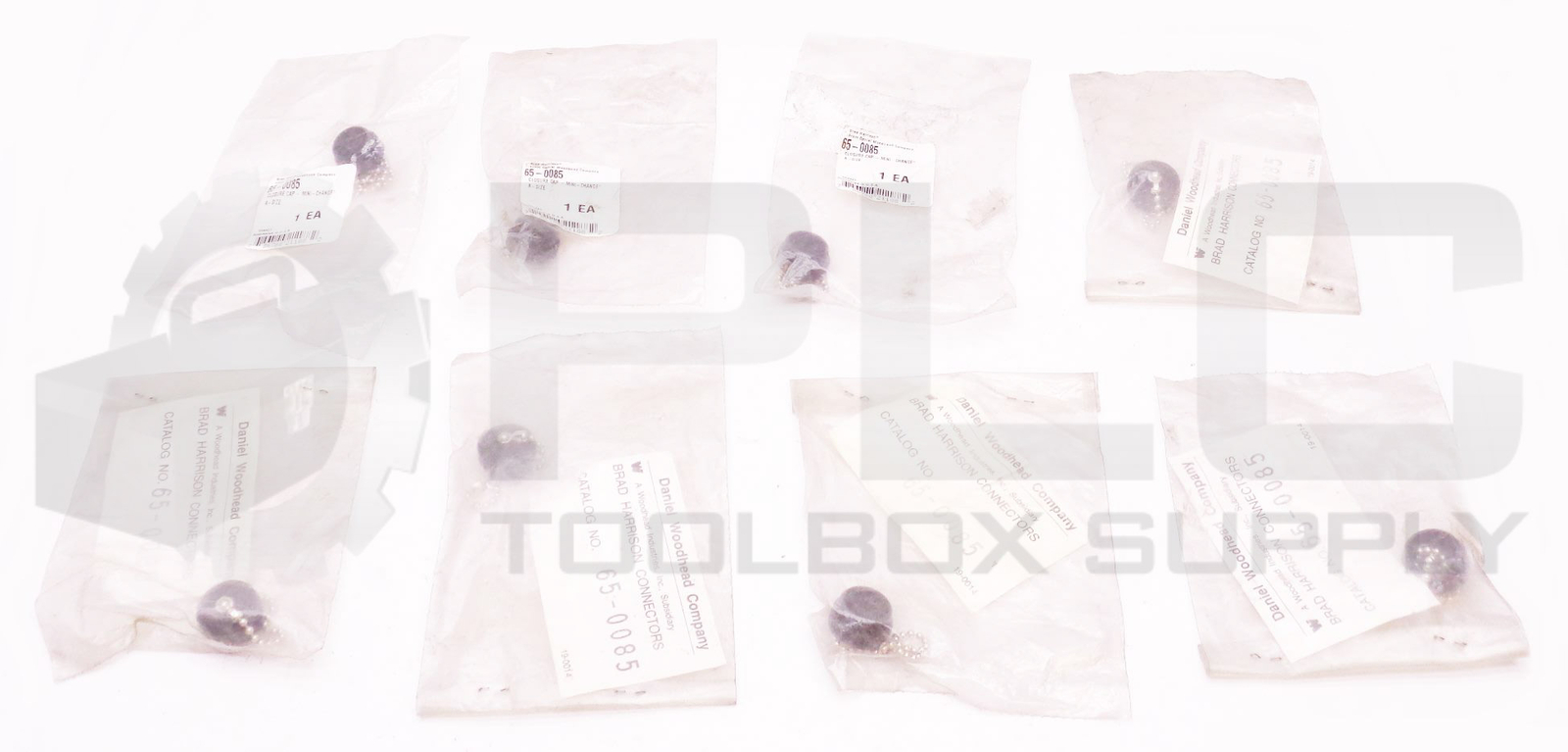 LOT OF 8 NEW BRAD HARRISON WOODHEAD 65-0085 CLOSURE CAP SIZE A MINI CHANGE
