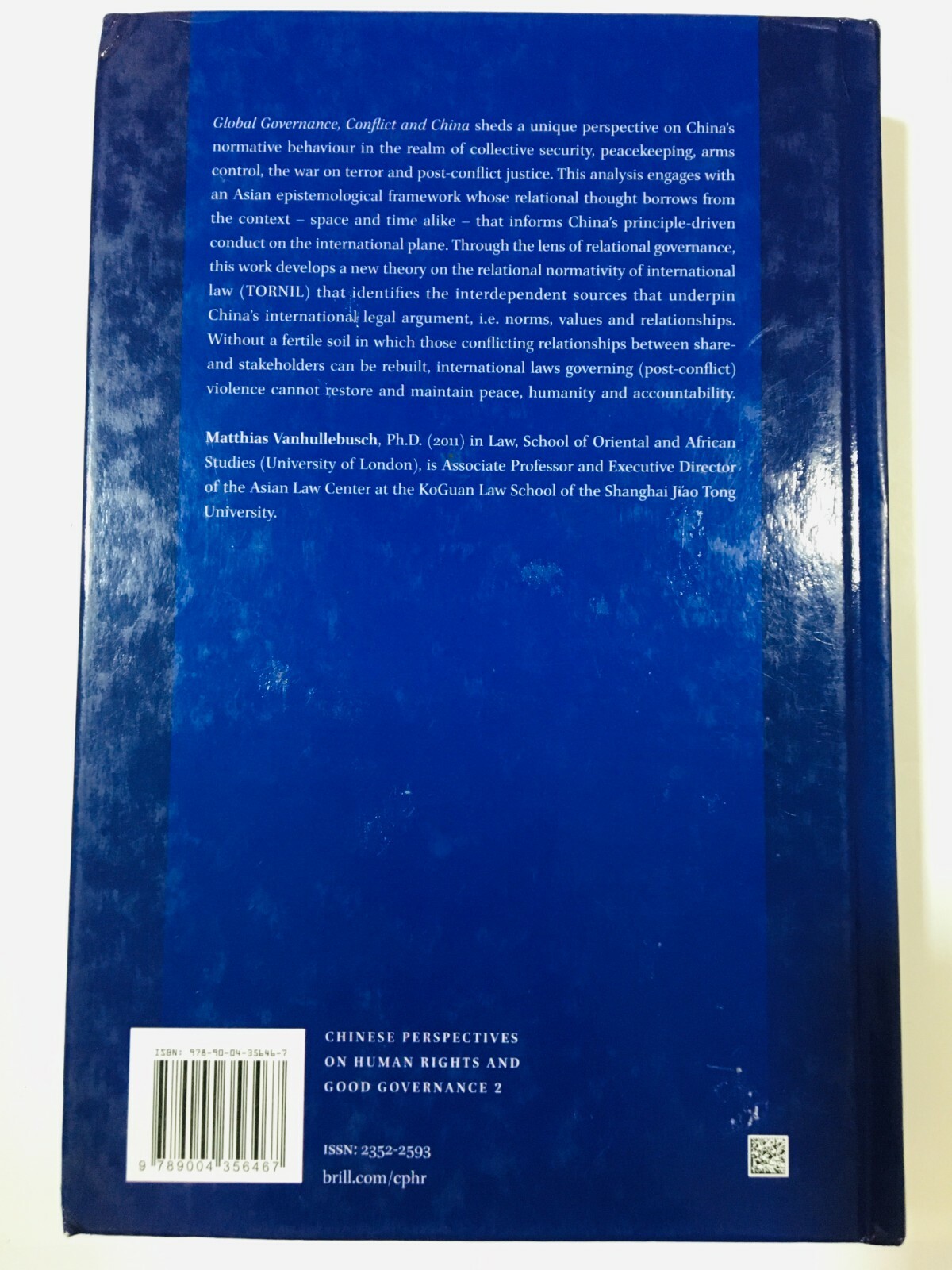 Global Governance, Conflict and China BRILL BOOK