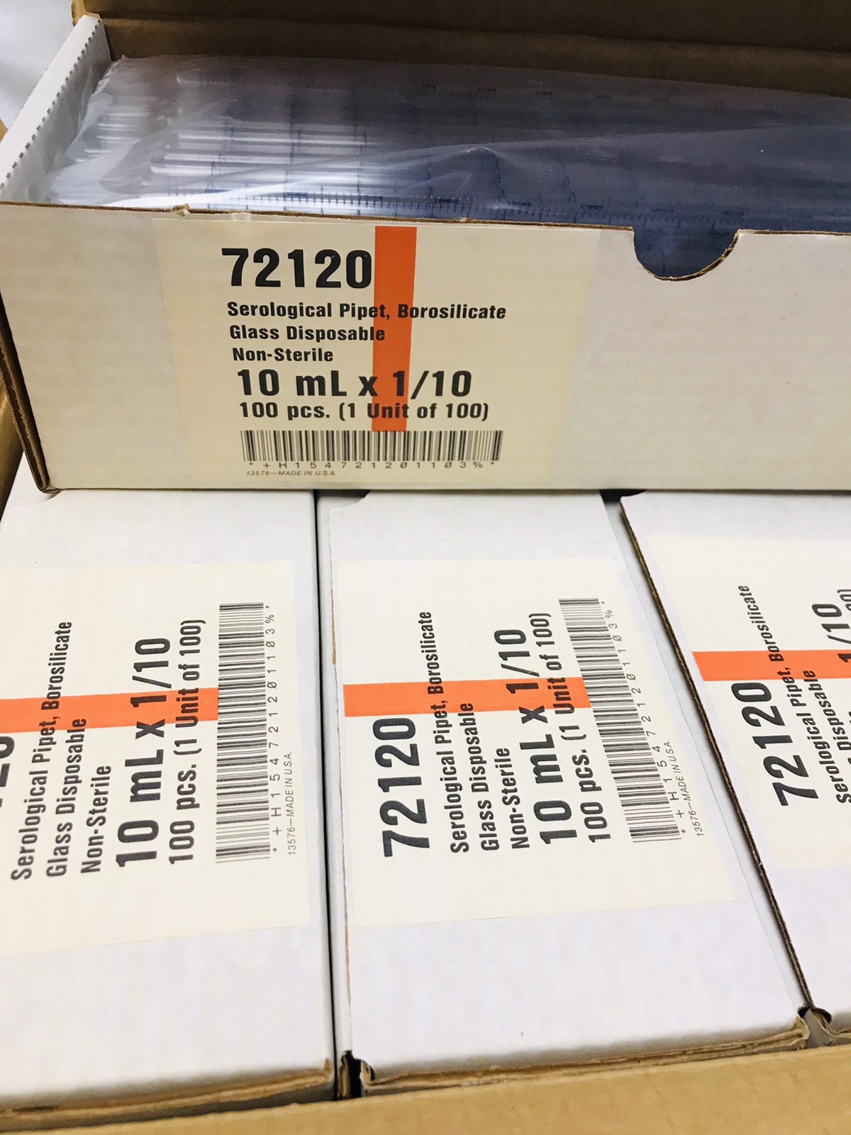 Kimble 72120-5110 – 5mL in 1/10 Pipets Glass Serological Non Sterile 500 Pack