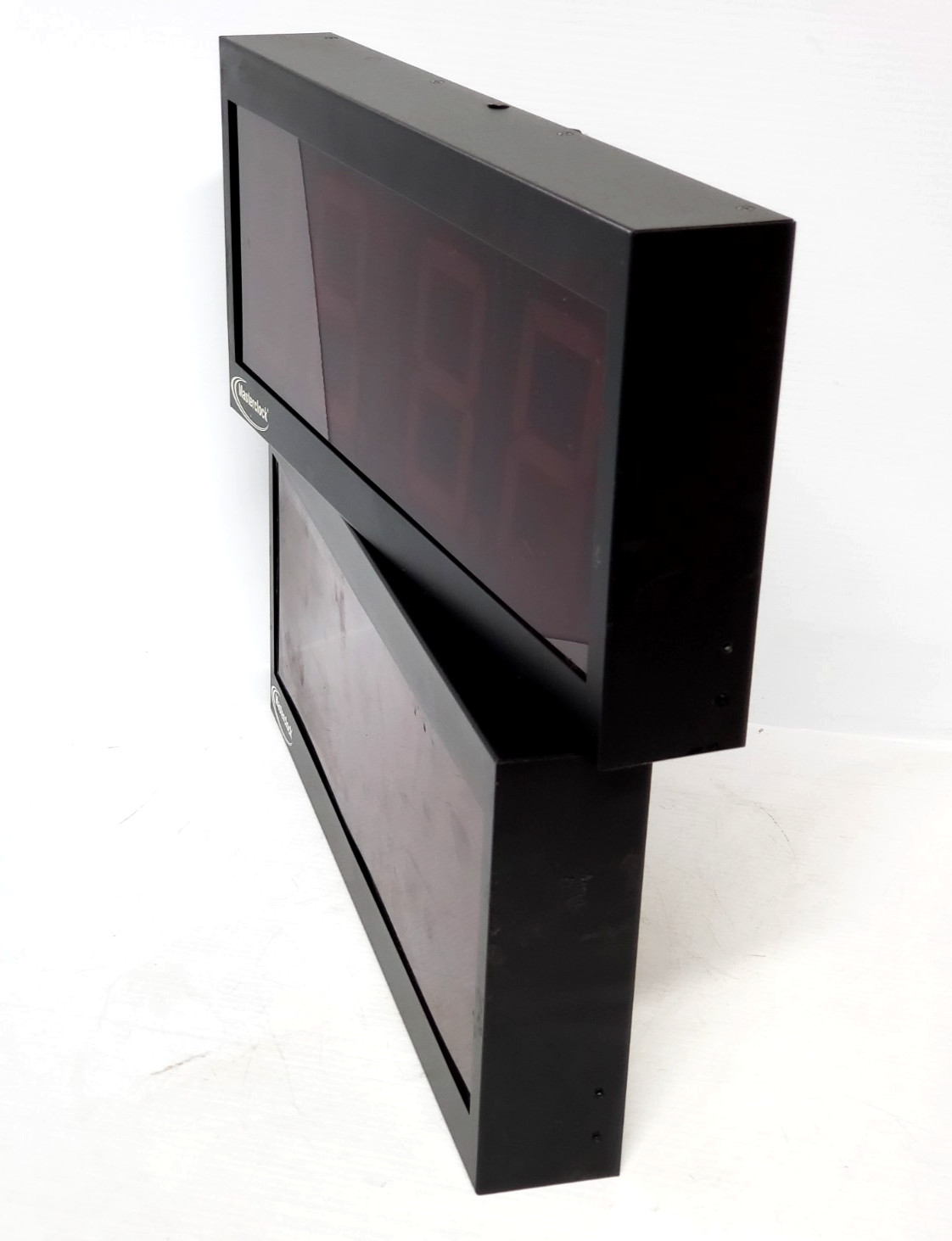 Lot of 2 MASTERCLOCK NTDS44 Network POE NTP Time Protocol LED Display Clock