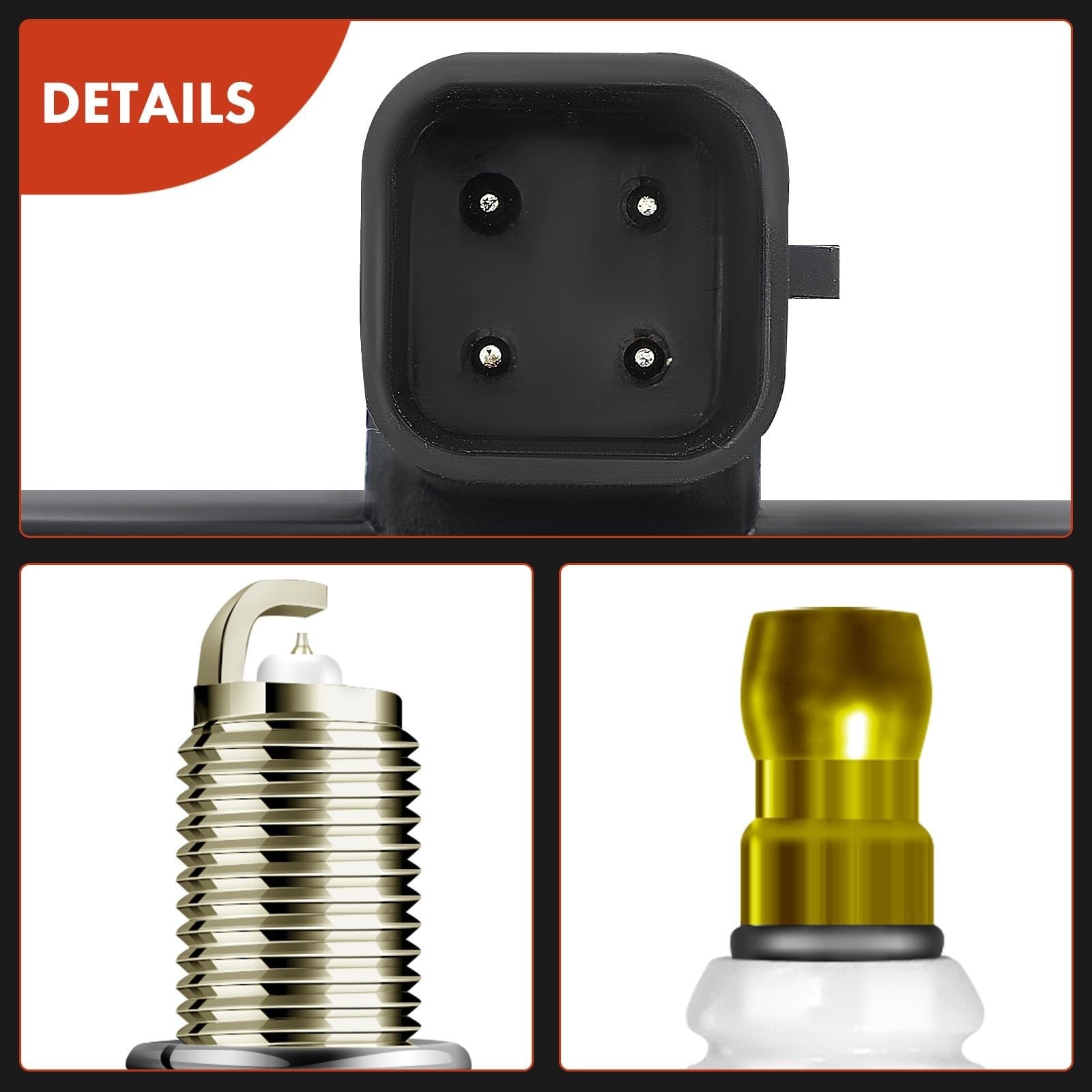 A-Premium 1x Ignition Coil Pack and 6x Iridium Spark Plugs | for Dodge Grand …