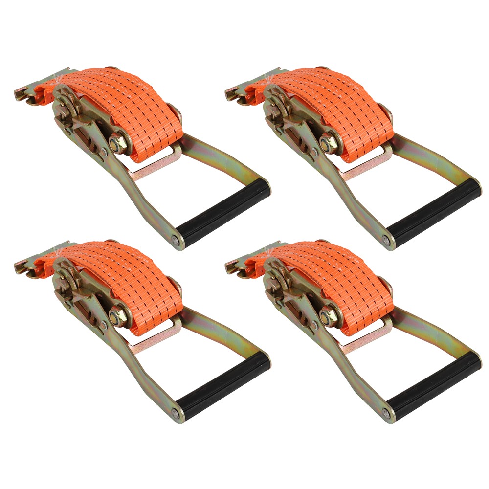 USA 4PCS 15′ E Track Ratchet Tie Down Strap Truck Enclosed Cargo Van Straps