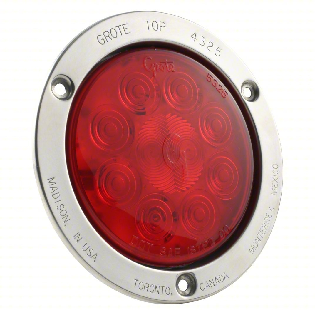 Grote 53252 4″ 10-Diode Male Pin LED Stop Tail Turn Light New Take Out 53302