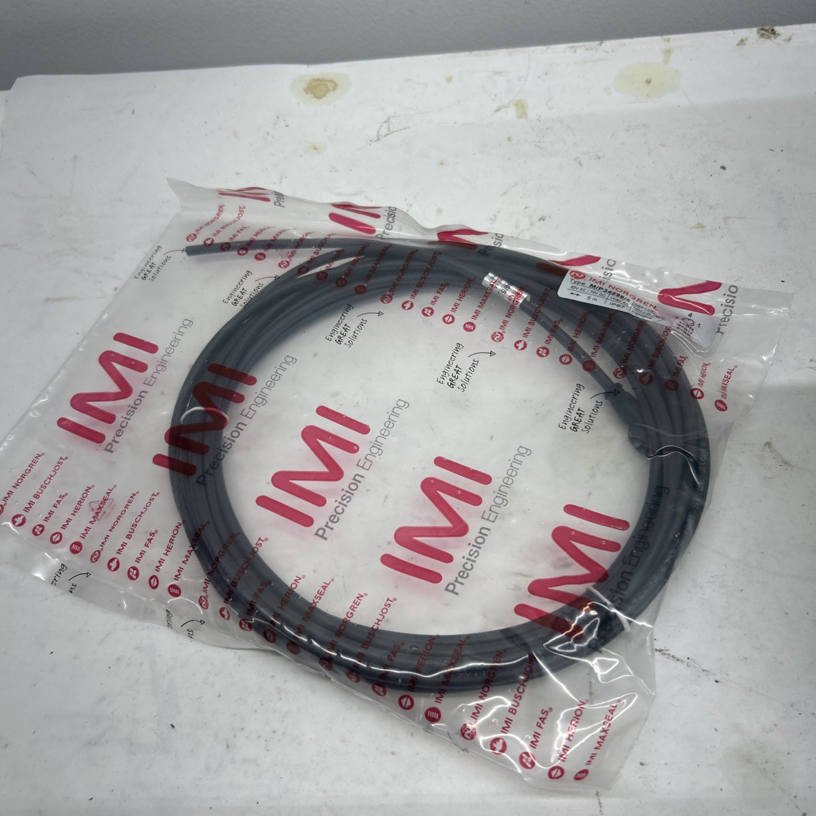 Imi Norgren M/p34596/5 Cable Assembly 71903986. E20dpip 60vac/75vdc Ip67