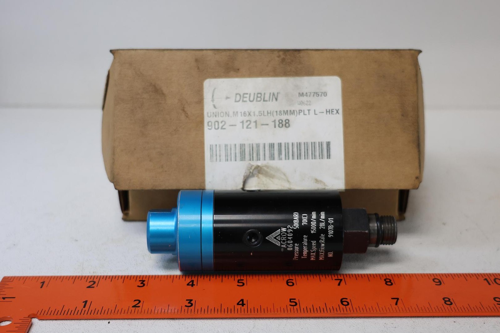 Used Deublin Rotary Joint Union 902-121-188 Original Packaging Included GHA-184