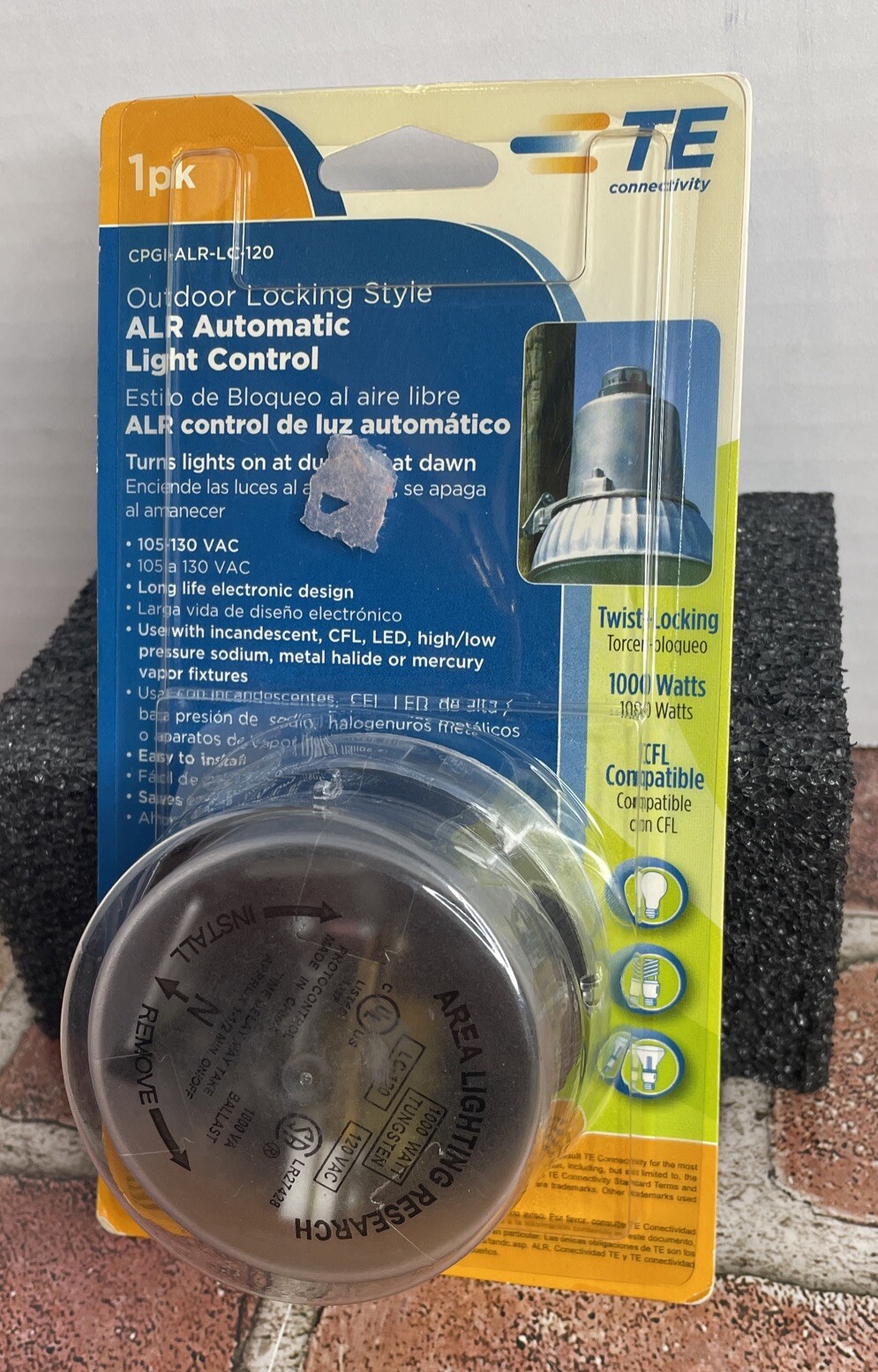 TE Connectivity ALR Automatic Light Control, Outdoor Locking Style CPGIALRLC-120