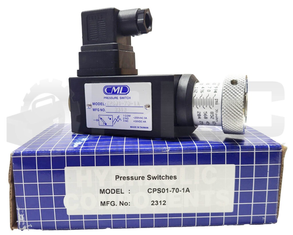 NEW CML CPS01-70-1A PRESSURE SWITCH HYDRAULIC 2312 250VAC 3A 30VDC 4A