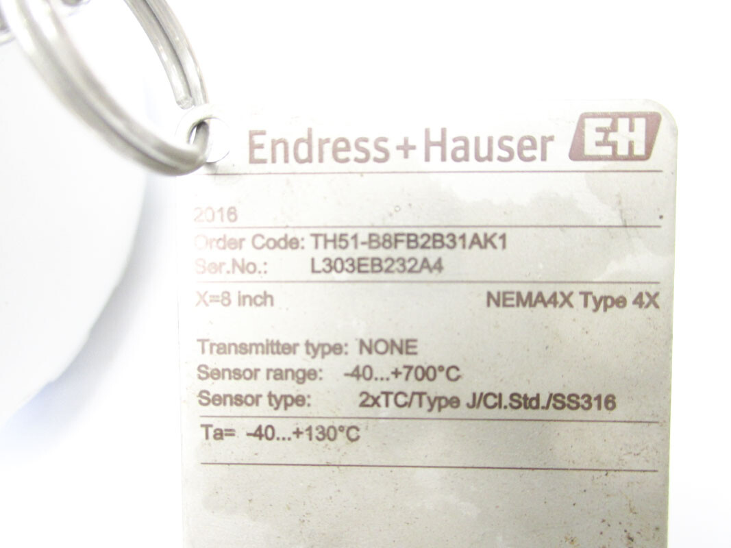 ENDRESS+HAUSER TH51-B8FB2B31AK1 -40/700’C NSNP