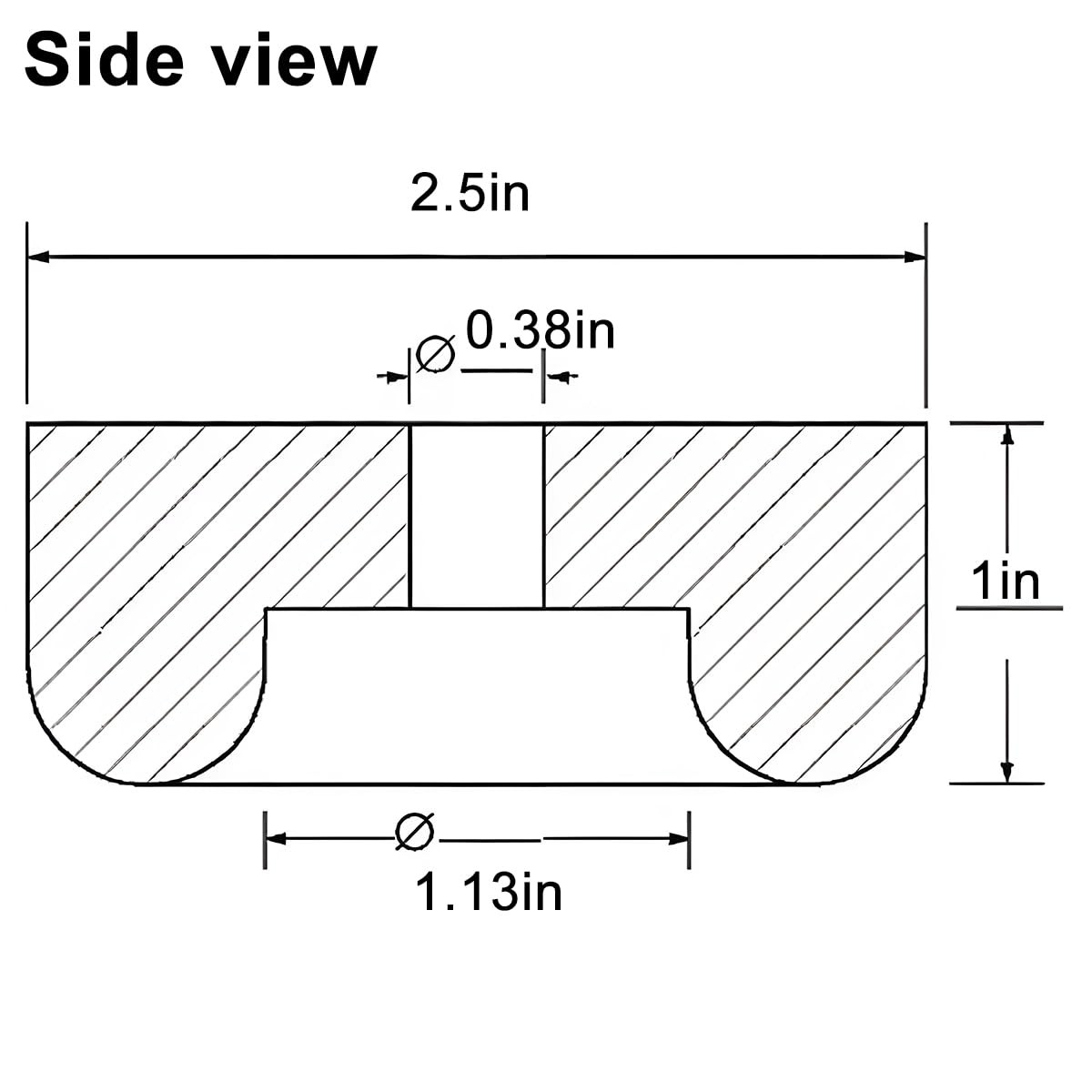 4PCS Trailer Ramp Door Bumper, 2.5 Inches Round Car Bump Stops, Vehicle Vibra…