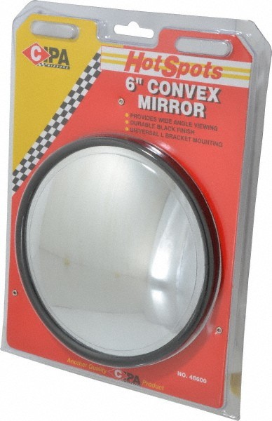 Value Collection Automotive Full Size Convex Round Mirror with L Bracket