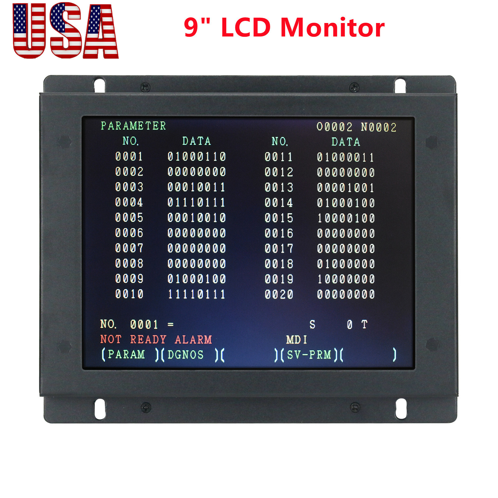 9″ LCD Monitor Replacement for FANUC CNC System CRT A61L-0001-0093 D9MM-11A US
