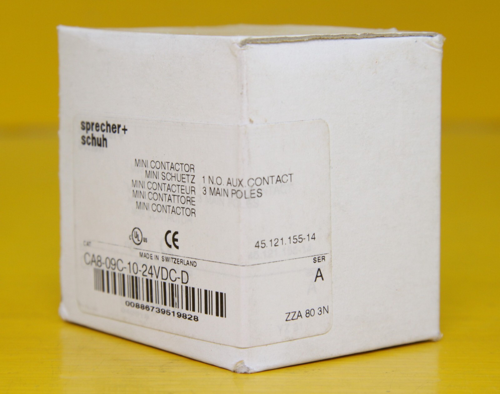 Sprecher+Schuh CA8-09C-10-24VDC-D Mini Contactor 9A 3P 1NO (24 VDC w/Diode)