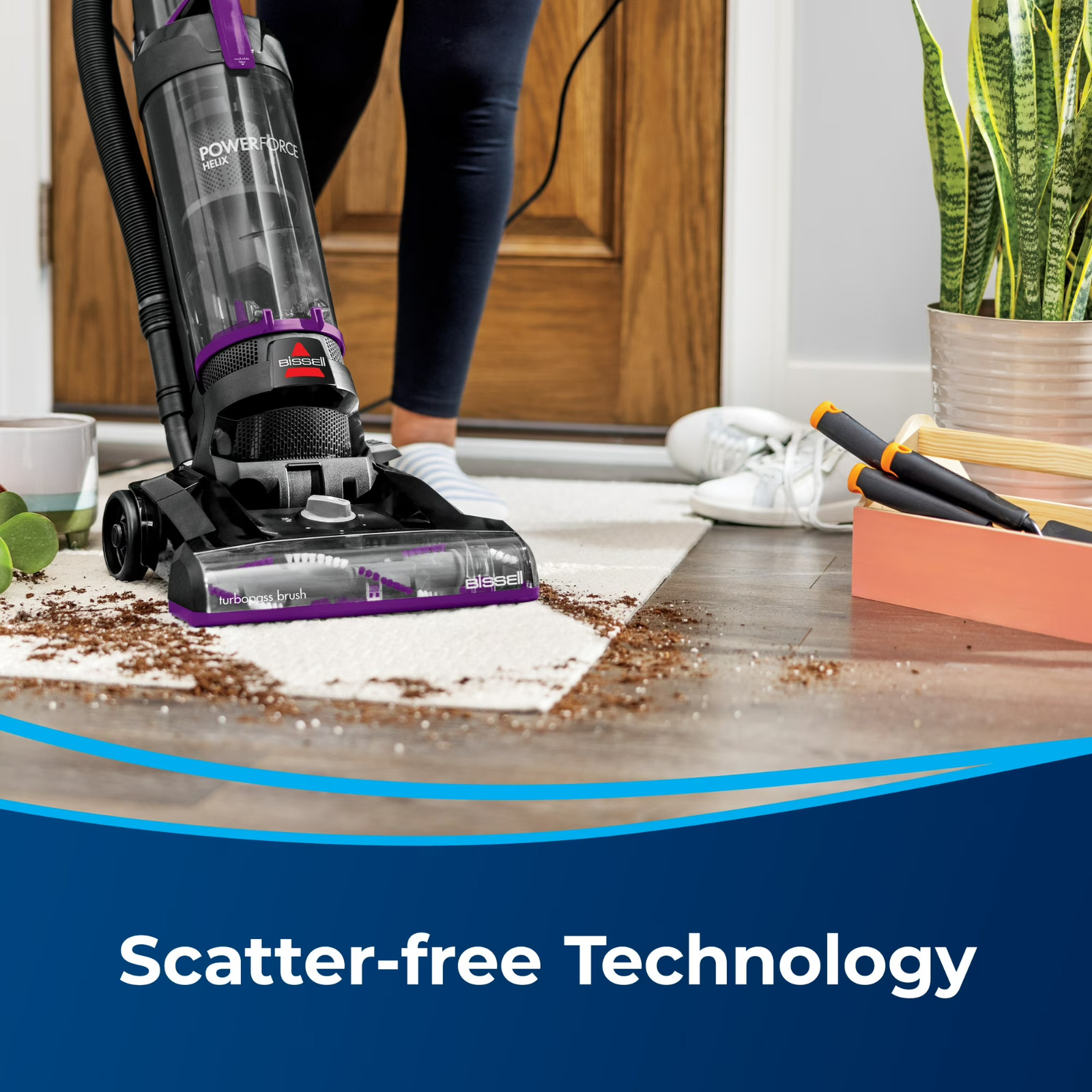 BISSELL PowerForce Helix, Bagless, Upright Vacuum, Pet Friendly, 3313U, Purple