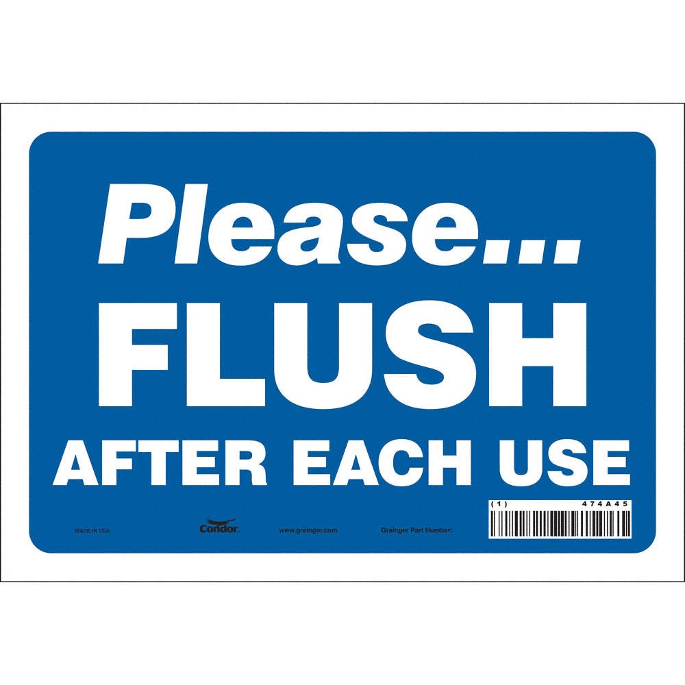 CONDOR Safety Sign,7 in x 10 in,Vinyl 474A45