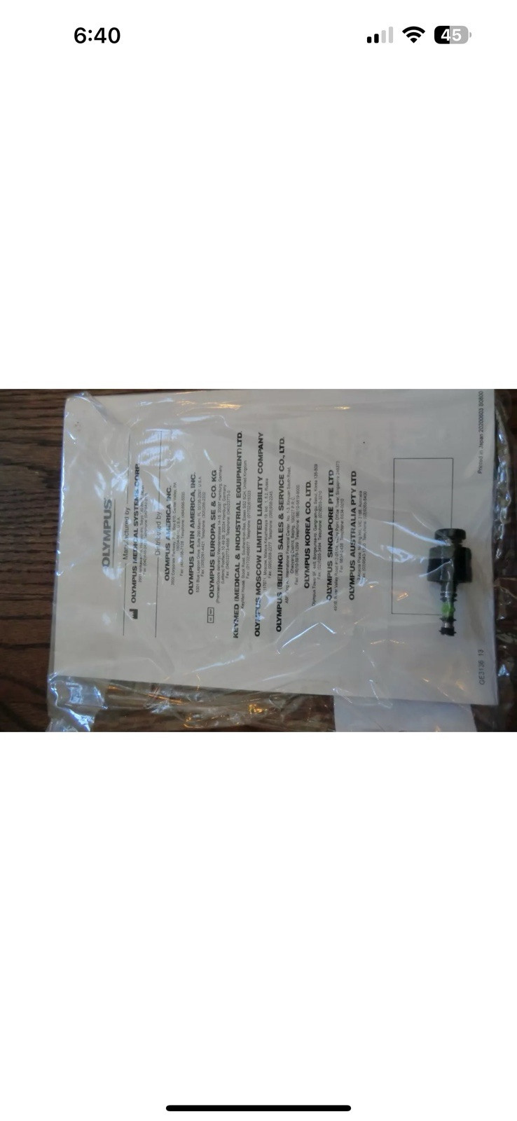 Olympus MAJ-1444 Ultrasound Scope Air Water Valve