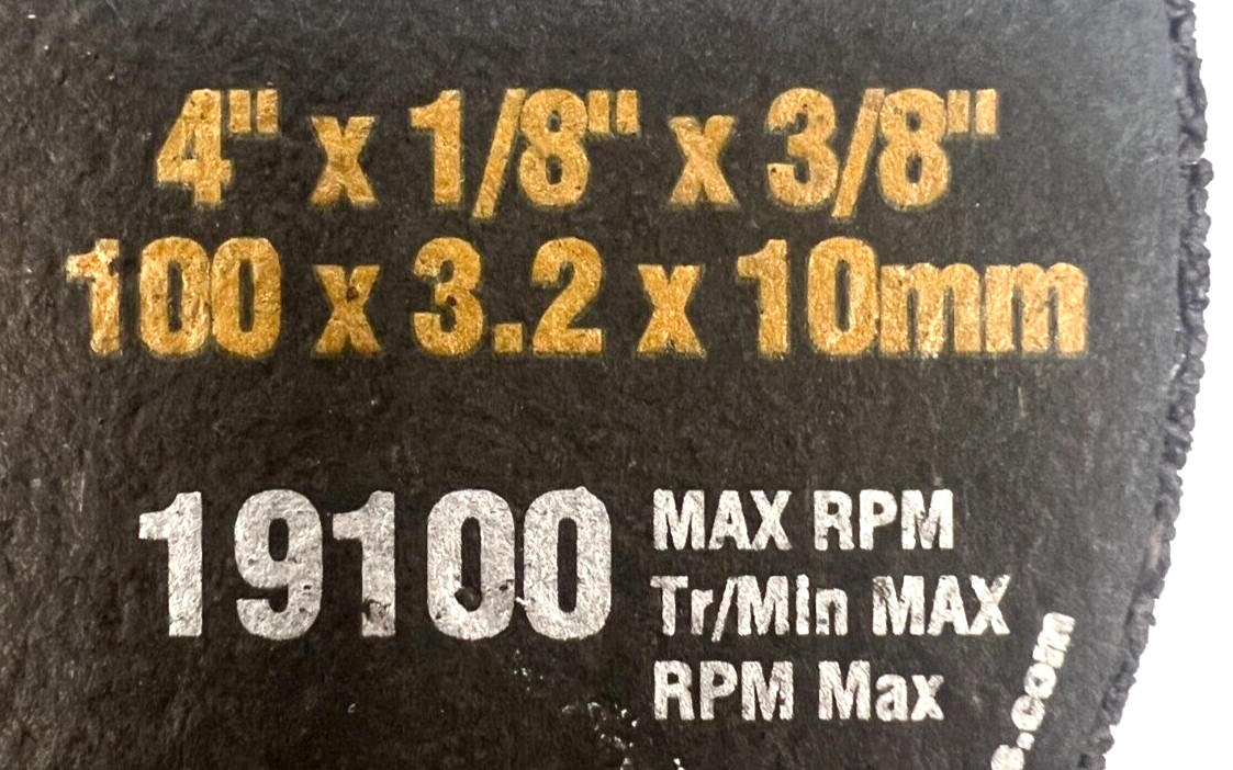 GEMINI CUT-OFF WHEEL 4″ X 1/8″ X 3/8″ *** LOT OF 12 ***