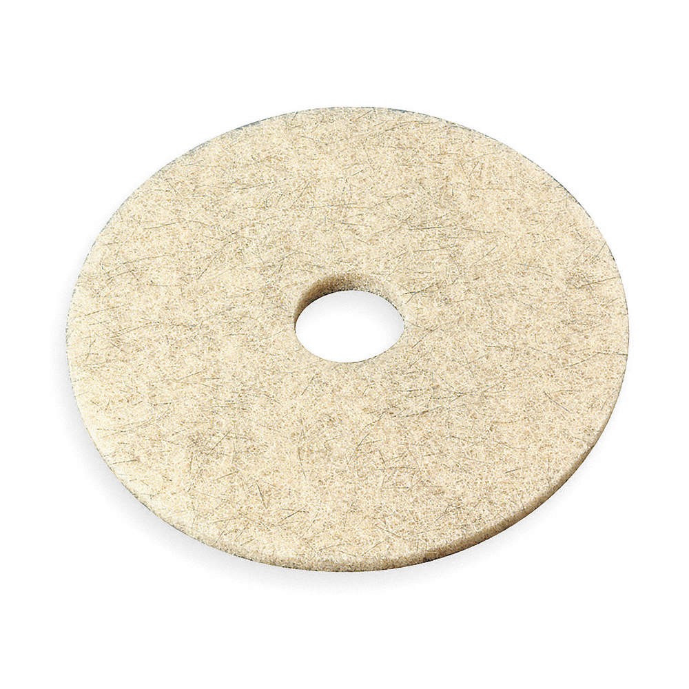 ABILITY ONE 7910-01-513-7448 Burnishing Pad,20 in Dia,Tan,PK5 3NE22