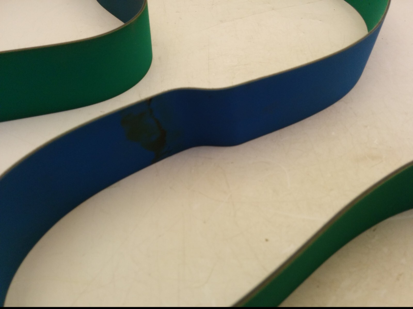 GREEN/BLUE ENDLESS FLAT BELT, 40mm x 2350mm, NNB