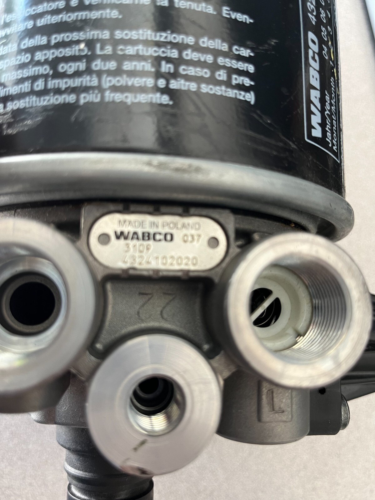 Wabco Valve Relay Filter Assy 013465 432-410-020-2 4324102020 2530-99-882-5208