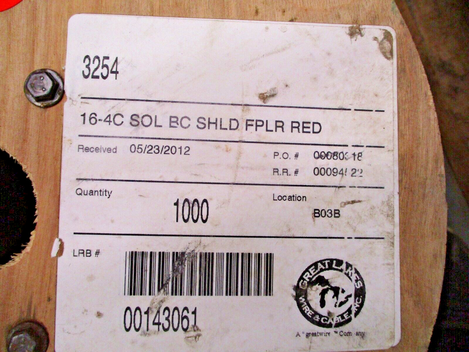 16 AWG 4C Shielded Riser Fire Alarm Cable Type FPLR CMR CL2R 3054355 A5952LR