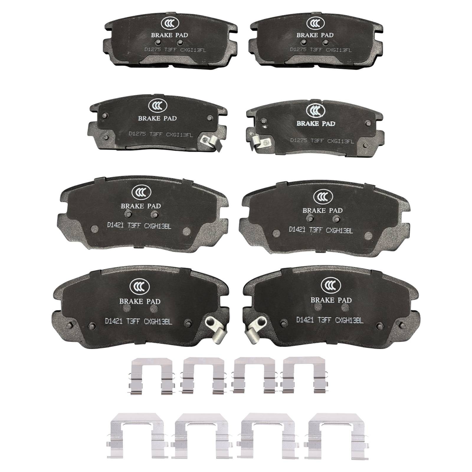 Front & Rear Ceramic Brake Pads For Chevrolet Equinox GMC Terrain 2010 – 2017