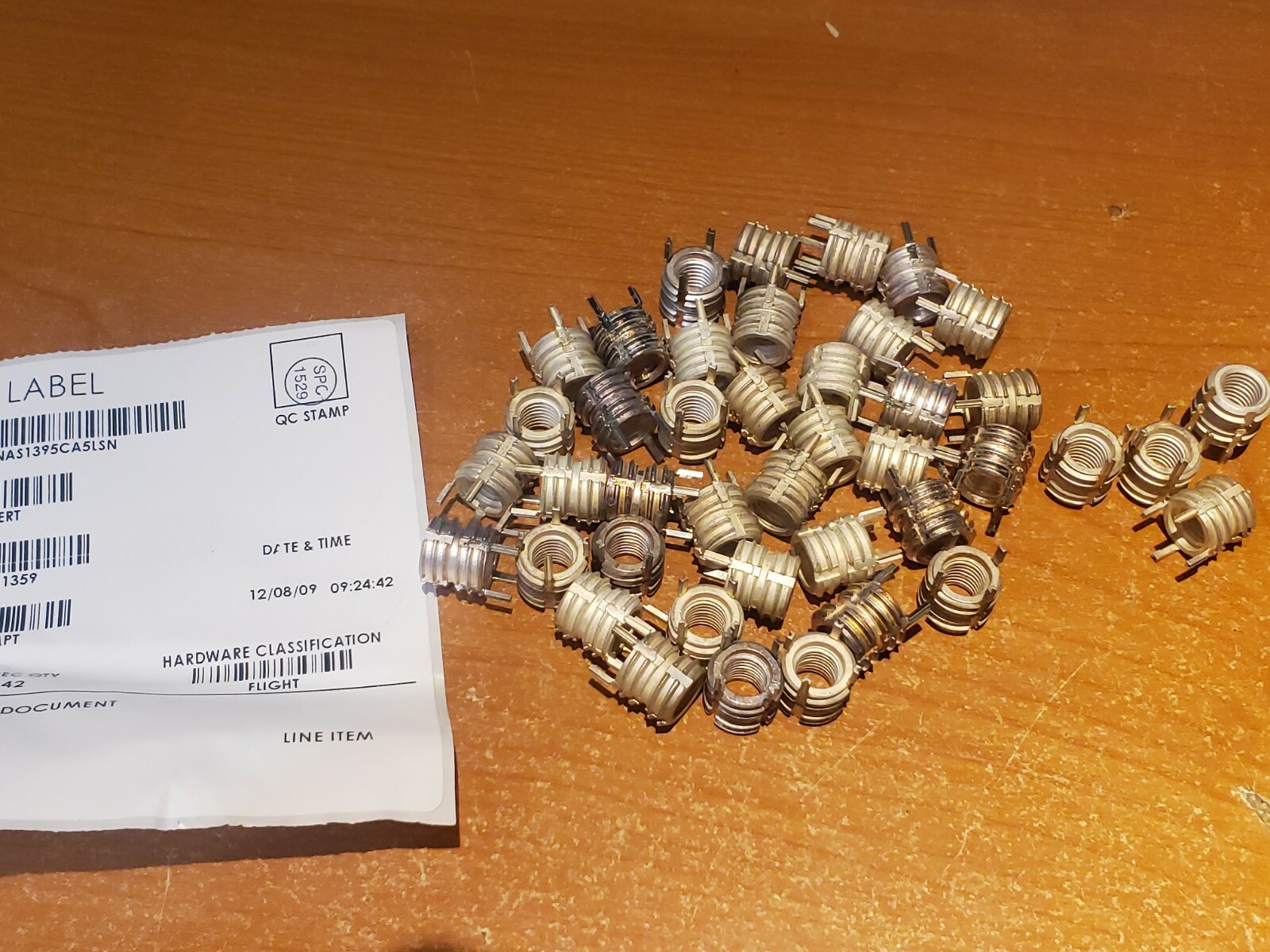 42 NEW OLD STOCK NAS1395CA5LSN Silver Plated Threaded Locking Inserts 5/16-24